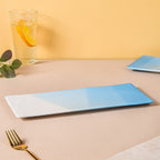 Ombre Ceramic Platter Blue Large 12 Inch Nestasia