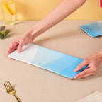Ombre Ceramic Platter Blue Large 12 Inch Nestasia