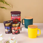 Vibrant Ceramic Mugs Gift Hamper Set Of 5 Nestasia