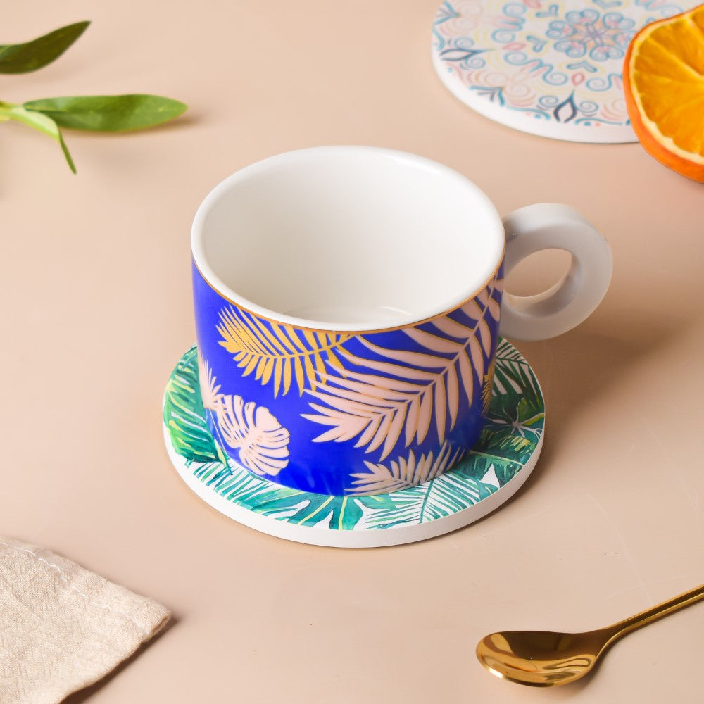 Havanna Ceramic Cup With Coaster 200 ml Nestasia