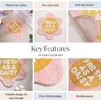 Fresh As A Daisy Anti Slip Cotton Floor Mat 72cm Nestasia