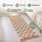 Terra Checks Handwoven Floor Runner 130x50cm Nestasia