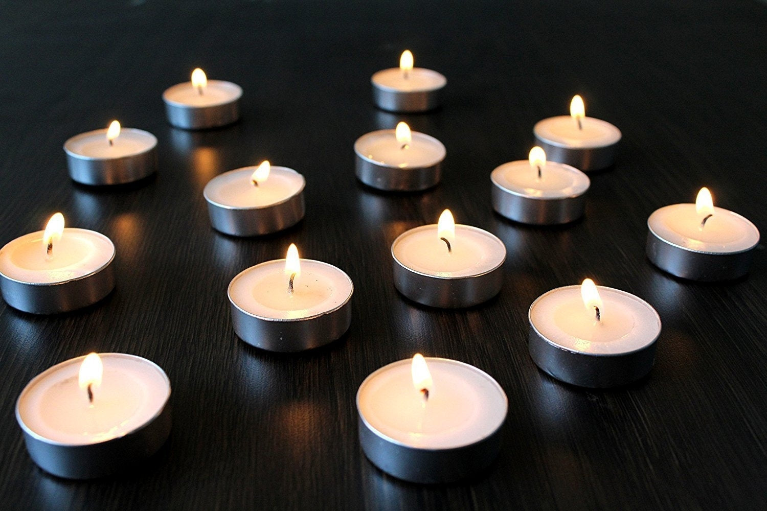 Set of 50 Unscented White Tea Light Candles Kafalo