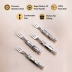 Mosaic Mother Of Pearl Cocktail Fork Set Of 4 Nestasia