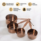 Cafecore Bronze Measuring Cups Set Of 4 Nestasia