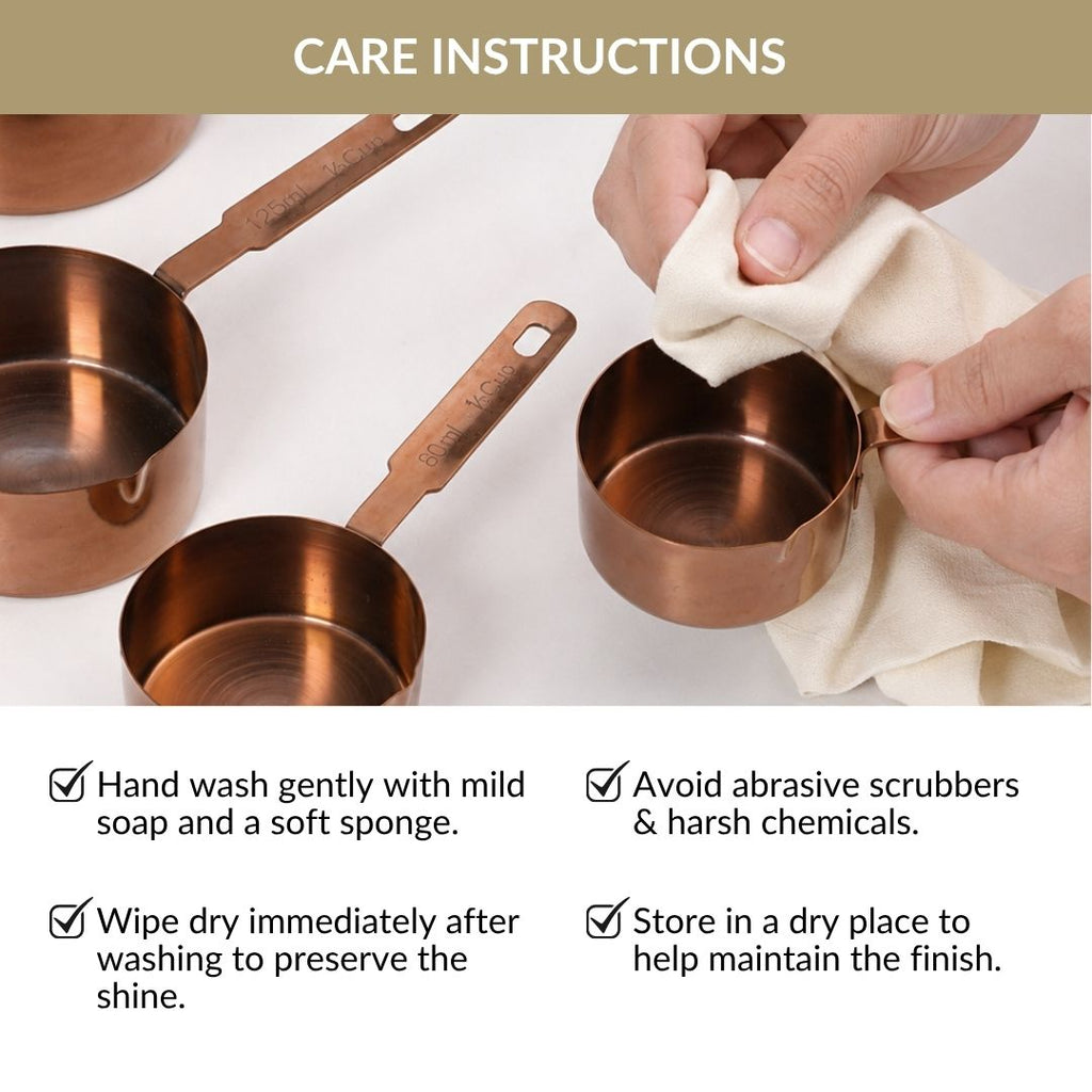 Cafecore Bronze Measuring Cups Set Of 4 Nestasia