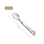 Mother Of Pearl Dessert Spoon Set Of 4 Nestasia