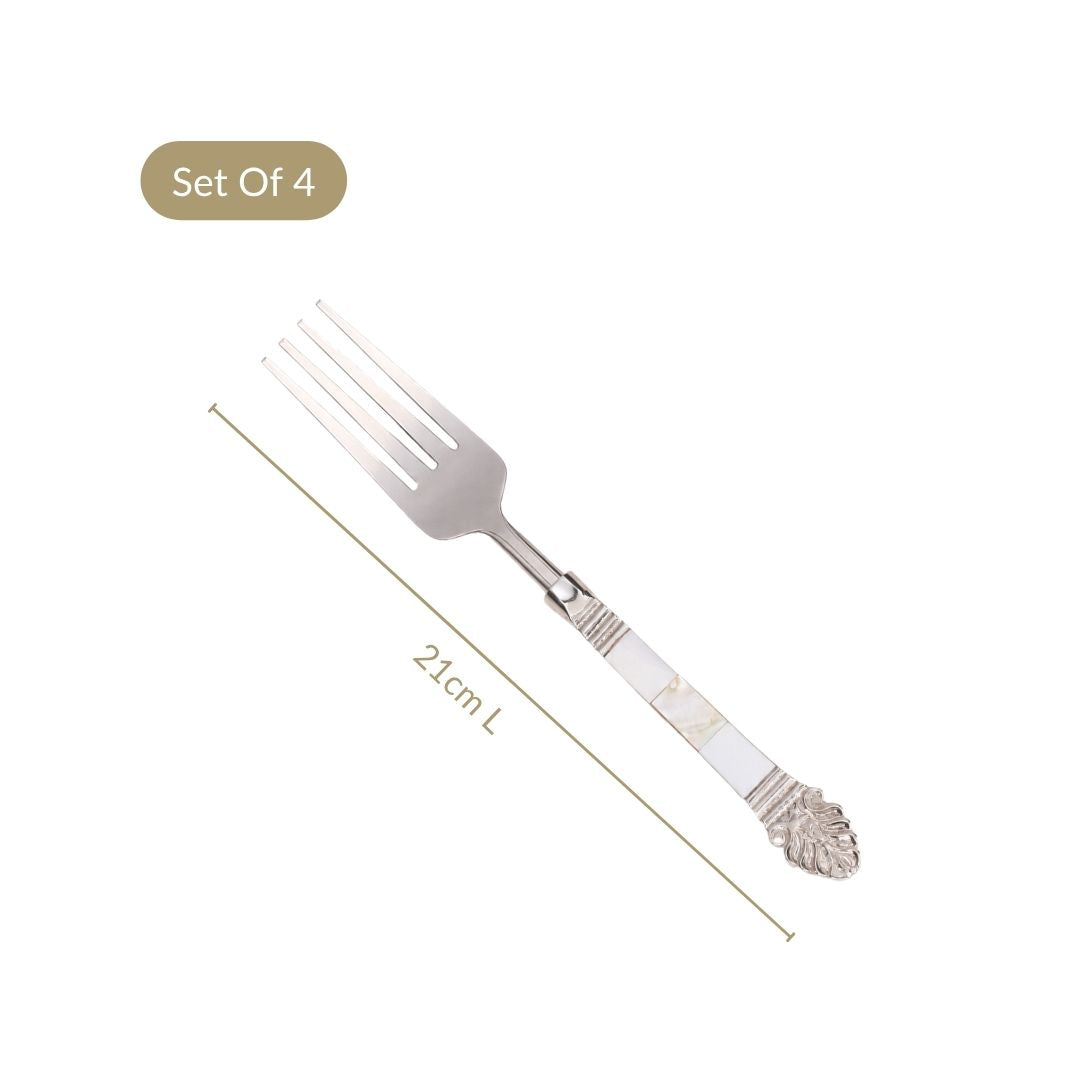 Baroque Mother Of Pearl Dinner Fork Set Of 4 Nestasia