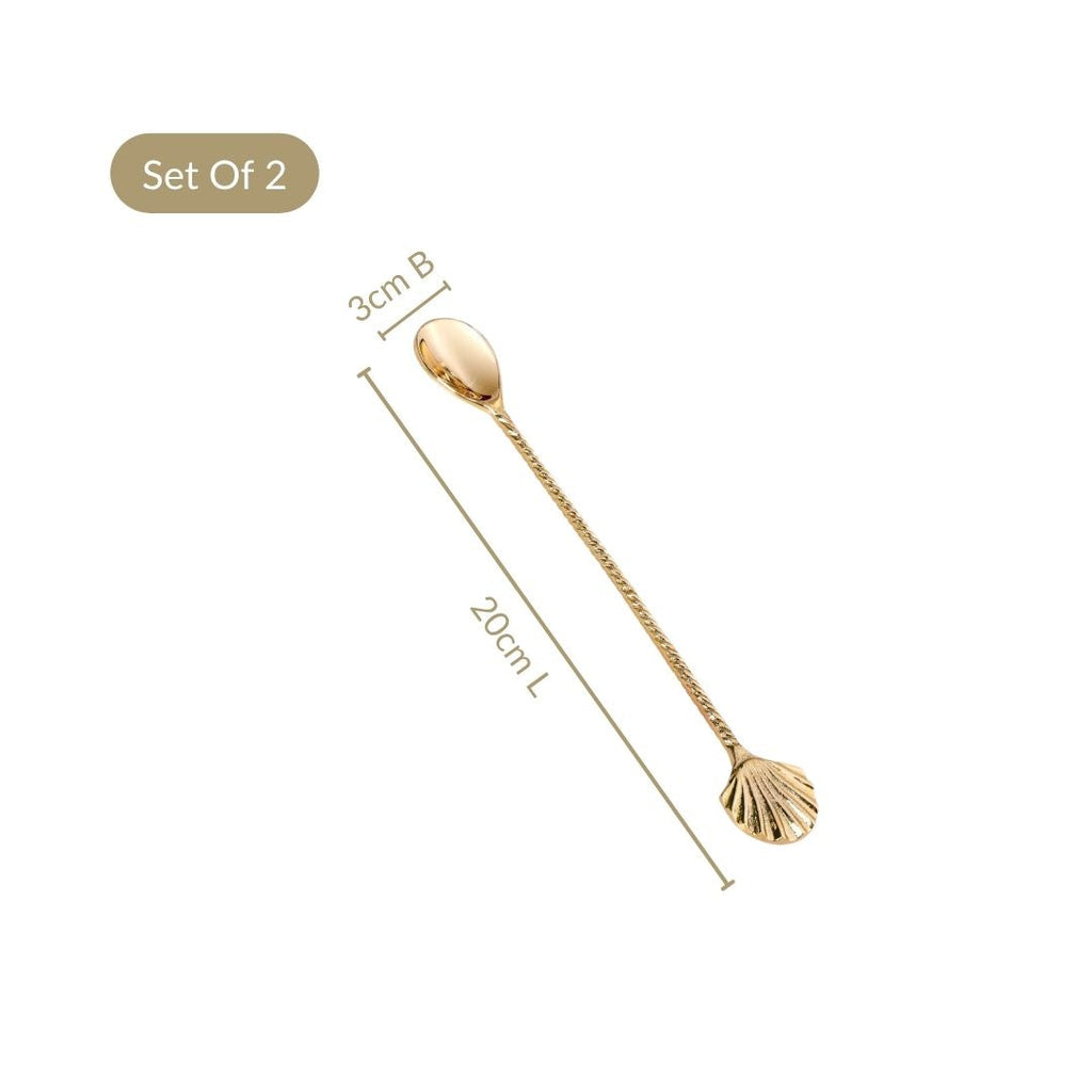 Shell Stirring Spoon Set Of 2 Nestasia