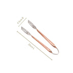 Hammered Rose Gold Stainless Steel Tongs Nestasia