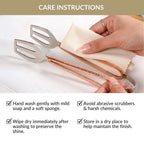 Hammered Rose Gold Stainless Steel Tongs Nestasia