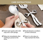 Bow Serving Spoon And Fork Set Of 2 Nestasia