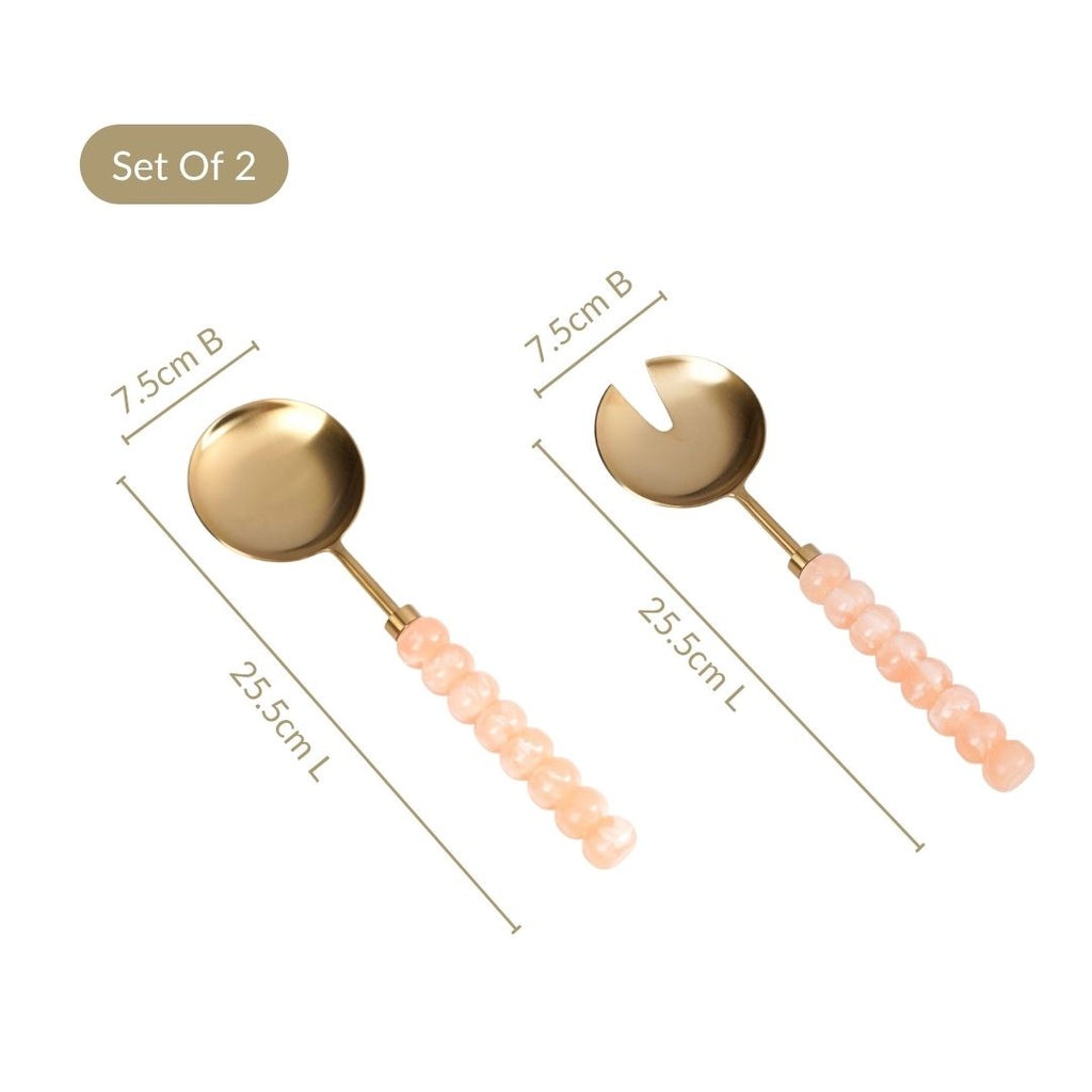 Bubble Handle Serving Spoon Set Of 2 Nestasia