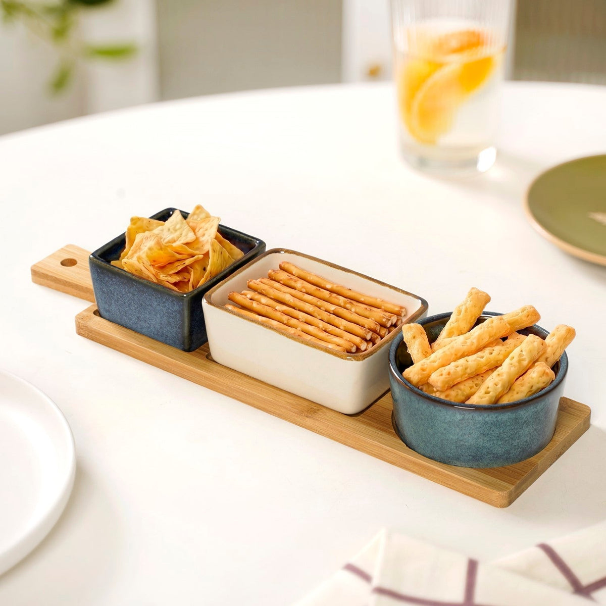 Stoneware Ceramic Serving Set Of 4 Nestasia