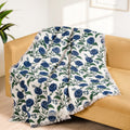 Hydrangea Grace Cotton Couch Throw 152x127cm Nestasia