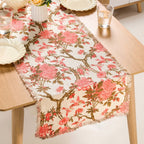 Blush Chinoiserie Dining Table Runner 182x40cm Nestasia