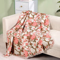 Blush Chinoiserie Cotton Throw 152x127cm Nestasia