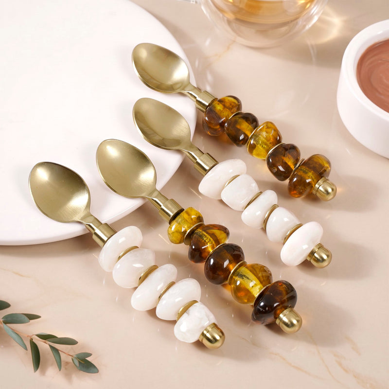 Zen Pebble Dessert Spoon Set Of 4 Nestasia