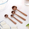 Rustic Cafecore Bronze Measuring Spoon Set Of 4 Nestasia