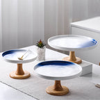 Cake Stand Blue And White 9.5 Inch Nestasia