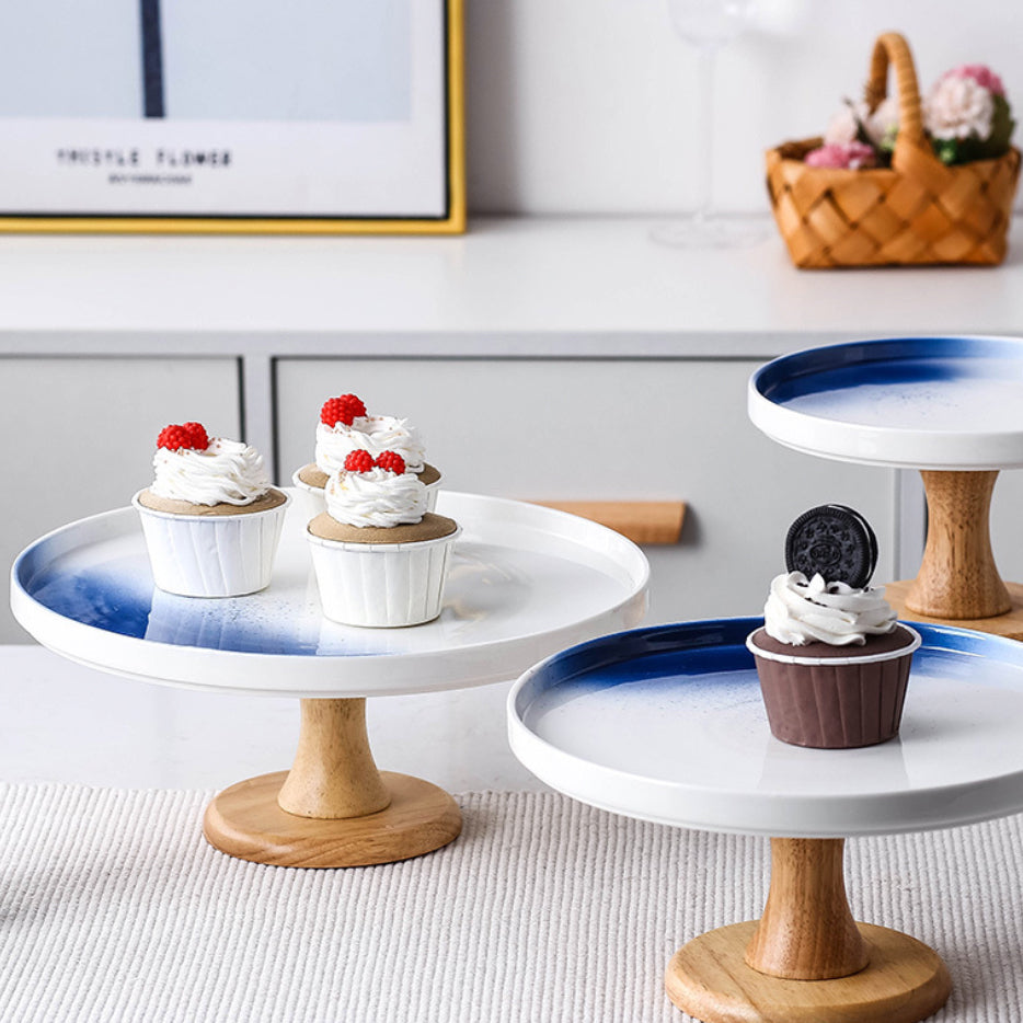 Cake Stand Blue And White 11 Inch Nestasia