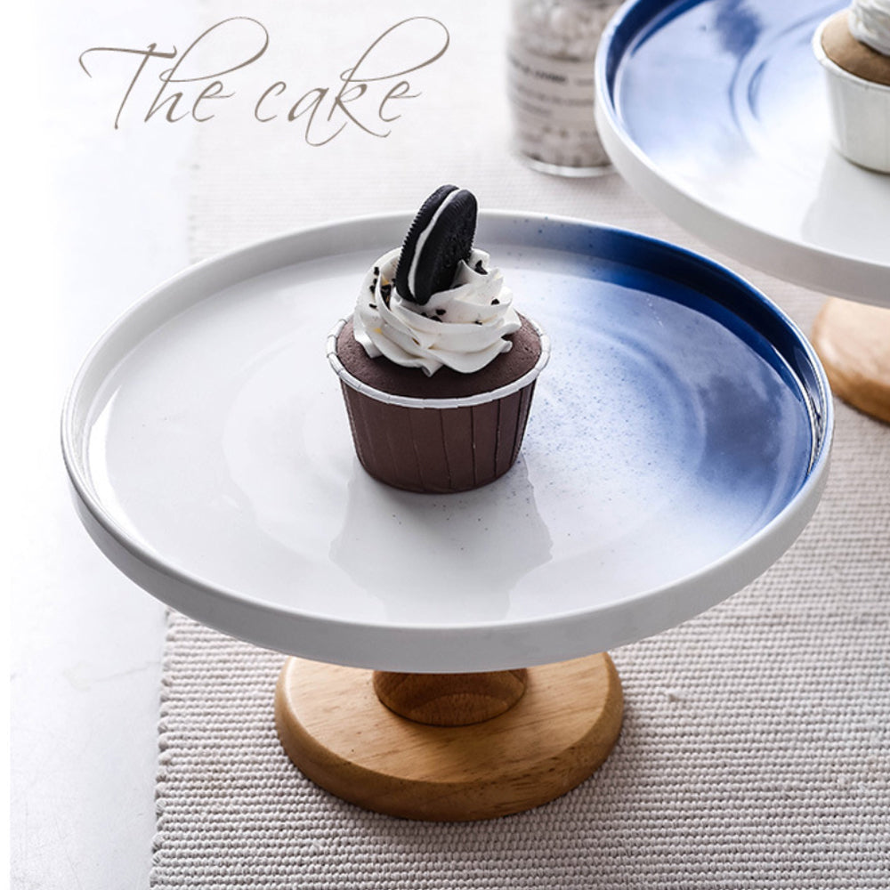 Cake Stand Blue And White 9.5 Inch Nestasia