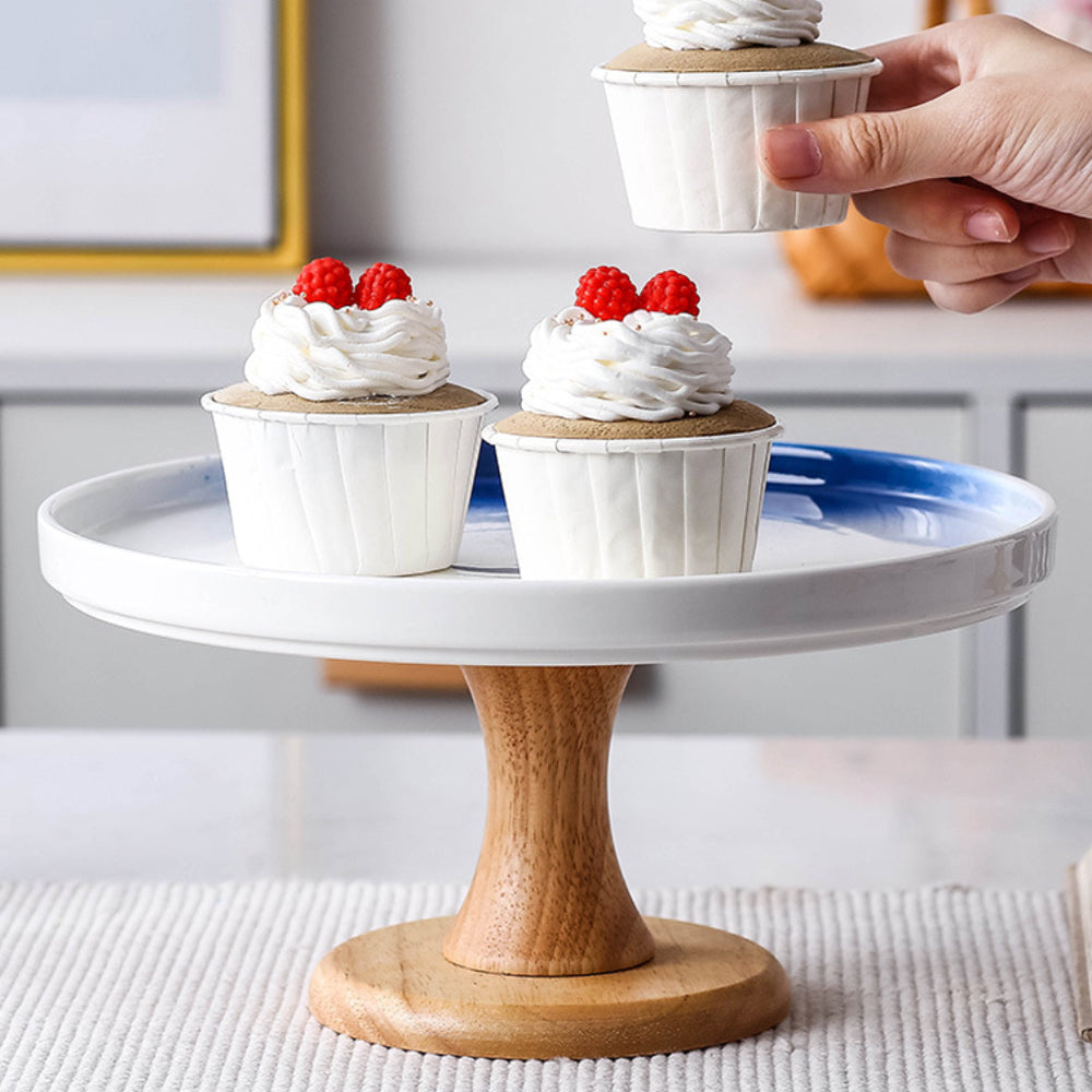 Cake Stand Blue And White 11 Inch Nestasia