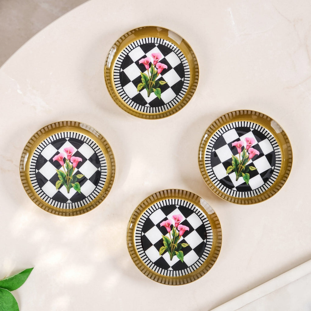 Lily Checkered Snack Bowl Set Of 4 Nestasia