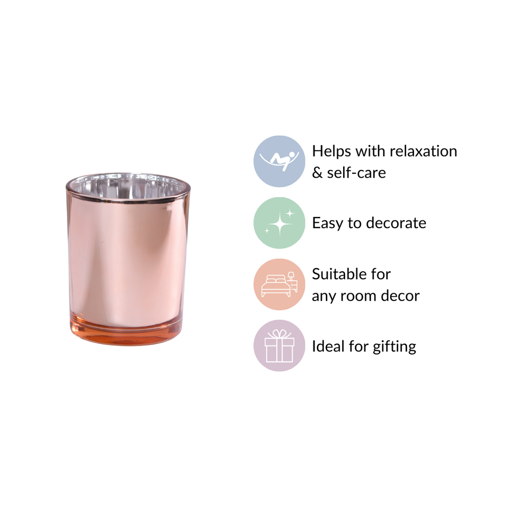 Rose Gold Tealight Holders For Home Decor Set Of 4 Nestasia