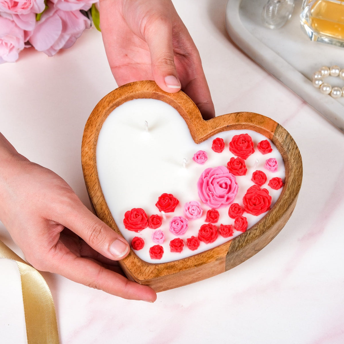 Heart Rose Scented Candle Nestasia