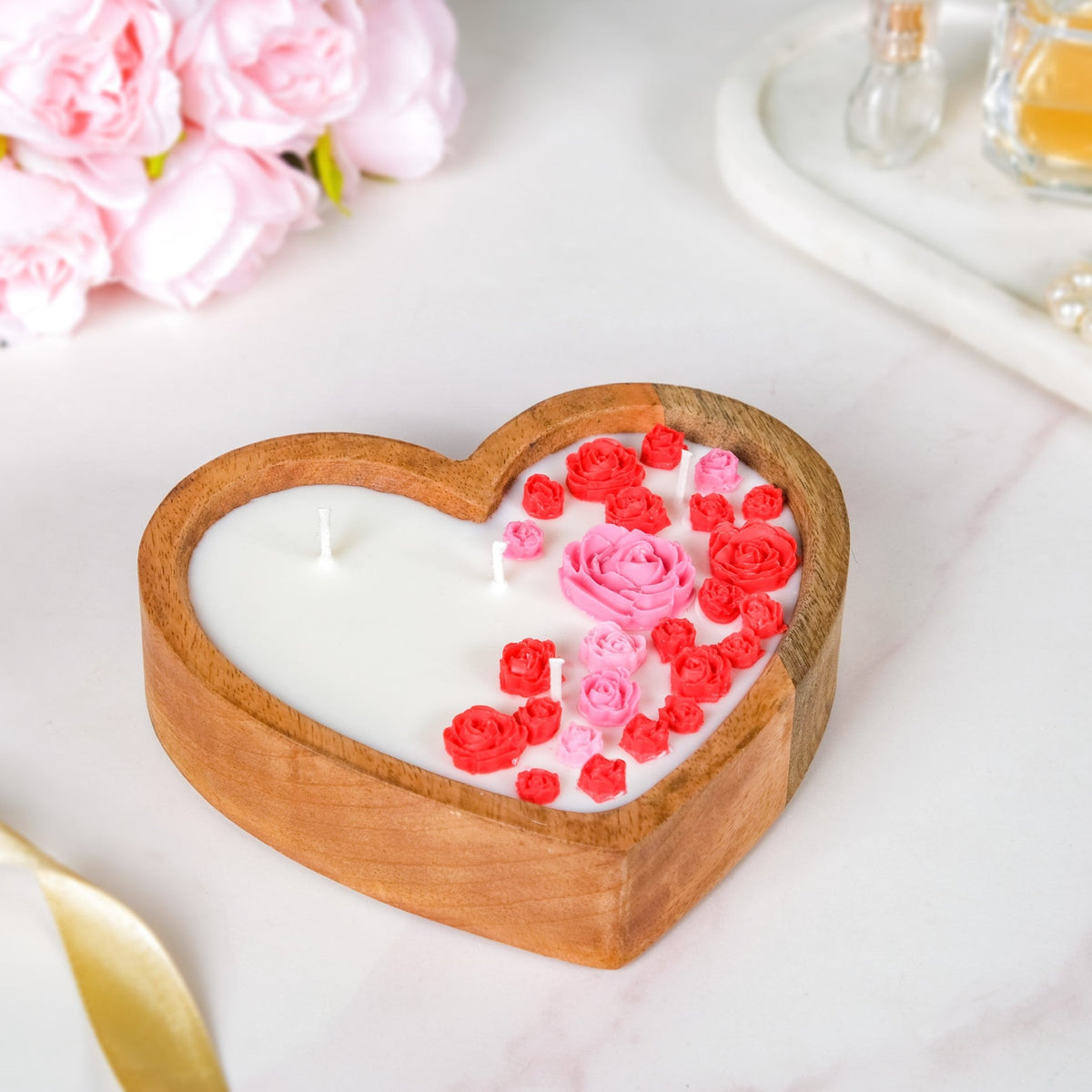 Heart Rose Scented Candle Nestasia