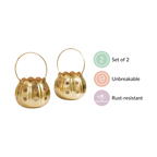 Gold Metal Votive Holder Set Of 2 Nestasia