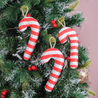 Candy Cane Christmas Ornaments Set Of 3 Nestasia