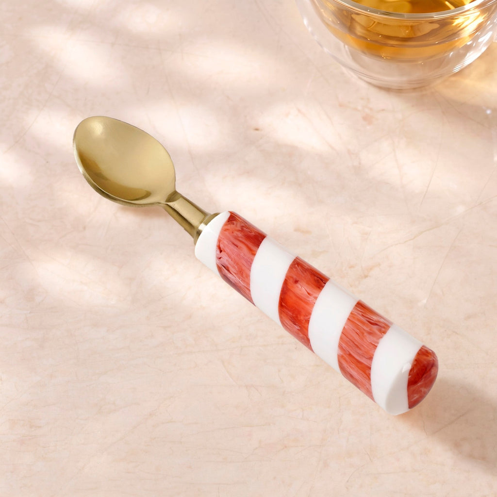 Color Candy Cane Dessert Spoon Set Of 4 Nestasia