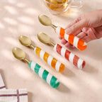 Color Candy Cane Dessert Spoon Set Of 4 Nestasia