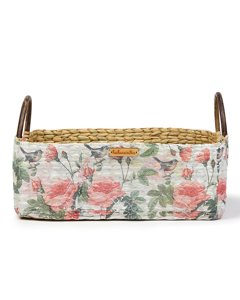 Handwoven Seagrass Basket with Handles for Stylish Home Storage and Gift Hampers