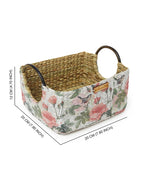 Handwoven Seagrass Basket with Handles for Stylish Home Storage and Gift Hampers