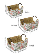 Rustic Handcrafted Seagrass Hamper Trays Set of 3 for Decorative and Functional Storage