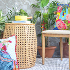 Cane Stool Table Nestasia