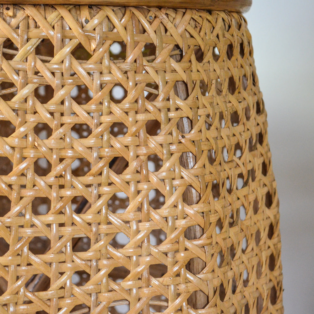 Cane Stool Table Nestasia