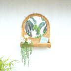 Cane Mirror with Shelf Nestasia