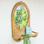 Cane Mirror with Shelf Nestasia