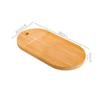 Ribbed Capsule Bamboo Zen Garden Serving Platter 15 Inch Nestasia