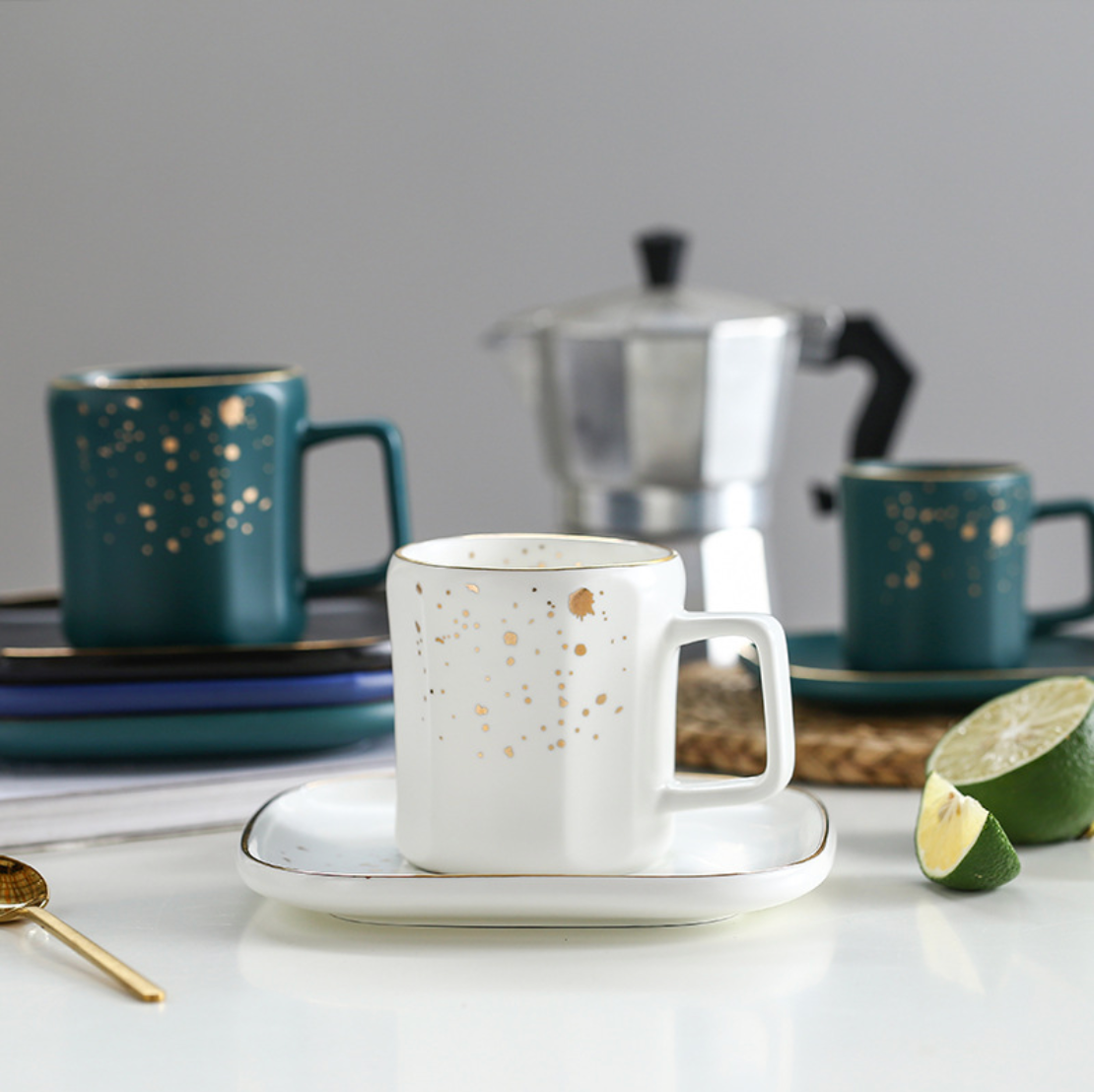 Cara White Cup and Saucer Nestasia