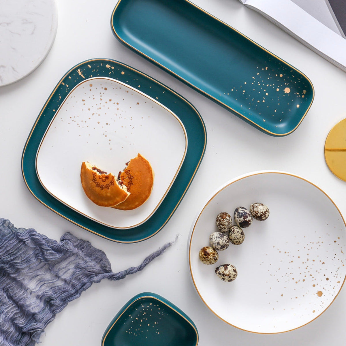 Cara White Salad Plate Nestasia