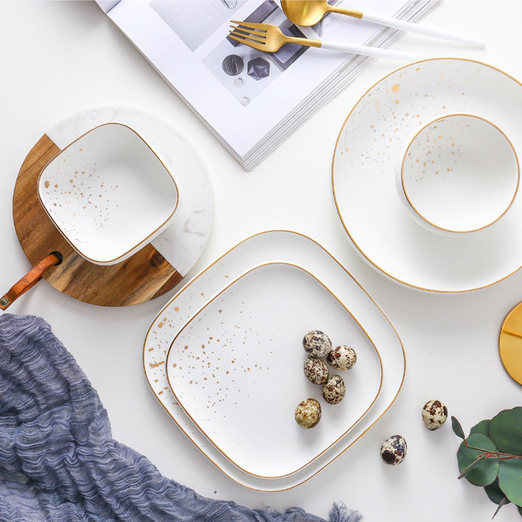 CARA White Square Deep Plate Nestasia
