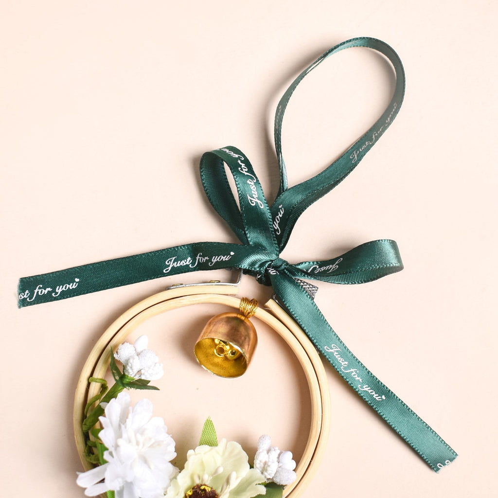 White Blooms DIY Hanging Car Accessory For Mirror Nestasia