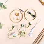 White Blooms DIY Hanging Car Accessory For Mirror Nestasia