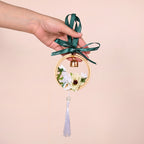 White Blooms DIY Hanging Car Accessory For Mirror Nestasia