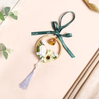 White Blooms DIY Hanging Car Accessory For Mirror Nestasia